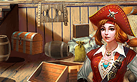 Pirates and Treasures,Pirates can be so messy! Tag along with this captain while she cleans up her ship and organizes a few other places too. She could really use your help in this hidden objects game.