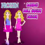 Frozen Barbie Doll House Decor