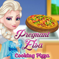 Pregnant Elsa: Cooking Pizza