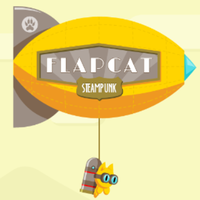 FlapCat Steampunk,          FlapCat Steampunk is an interesting flying game, you can play it in your browser for free. FlapCat is here and he is ready to have some fun. Use your rocket pack to help fly between the walls. How far can you fly before you crash? Use mouse to interact .Have fun!