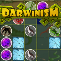 Darwinisme,Have you heard about the theory of biological evolution? Now it is a chance to familiarize with it even greater in match 3 games online. The theory states that all species arise and develop through natural selection of inherited variations, that increase the abilities of an organism to compete, survive and reproduce. Play Darwinism and explore the theory in match 3 games online. It includes a certain set of rules: group three of a kind to create new species, the fire burns down every element, DNA can replace any element, the alien moves around the field. Develop a chain, starting from the unicellulars to lizards, wolves, apes and so on in match 3 games online. Evolve the species in easy level, grow them in medium, hard, expert and ultimate levels. Know more about the origin of life in match 3 games online.