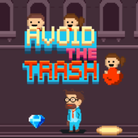 Avoid The Trash,Tap to move left or right to avoid the trash, collect diamonds to unlock heroes. It is very suitable for you to relax when you have a rest.