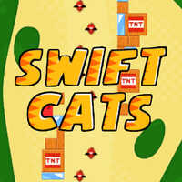 Swift Cats,Swift Cats is one of the Physics Games that you can play on UGameZone.com for free. Cats vs Rats! Many mice robots invaded the land of cats, led by the King and Queen Mouse. But the fast cats defend themselves using their main quality: Speed! There are still super cute kittens and 21 amazing levels. Enjoy and have fun!