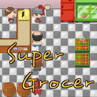 Super Grocer,Super Grocerは、UGameZone.comで無料でプレイできるスーパーマーケットゲームの1つです。スーパーグローサーで新しい店主の役割を果たす！店はにぎやかで、失う時間はありません。できるだけ早く顧客の要求を満たし、収益の増加を監視します。レベルアップするための最低金額を満たします。時計とリクエストの順序を確認します。遅すぎる場合や間違えた場合は、時間とお金を失うことになります。顧客を幸せにしておくと、ハッピーアワーボーナスをトリガーできます。