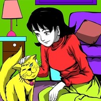 Girl & Cat