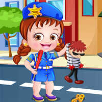 Baby Hazel Police Dress Up,You can play Baby Hazel Police Dress Up on UGameZone.com for free. 
Baby Hazel wants to be a tough cop and bring some order and justice around. Let's help the kid by picking the most stylish police-style outfit and accessories for Baby Hazel. A trendy collection of outfits, caps, shoes, shirts, and dungaree. Take your pick! Also, change the shade of costumes and accessories just the way you want. Help her to look at the most gorgeous police in the town ever. Enjoy and have fun!